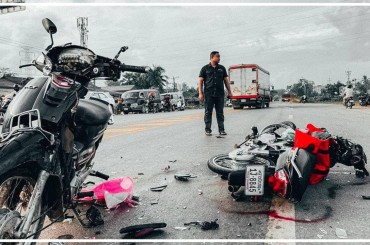 គ្រោះថ្នាក់ចរាចរណ៍ ម៉ូតូ និងម៉ូតូ រងរបួសទាំងសងខាង