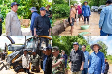 ស្ថានភាពជំនន់ទឹកភ្លៀងស្ទឹងសង្កែហាក់បានស្រកទៅវិញបន្តិចហេី​យនាពេលព្រលប់នេះ ខណៈសមត្ថកិច្ចនគរបាលកំពុងបន្តស​កម្មភាពយ៉ាងសកម្មក្នុងការជួយសង្រ្គោះនិងសម្រួលចរាចរណ៍ក្នុងមូលដ្ឋាន៖
